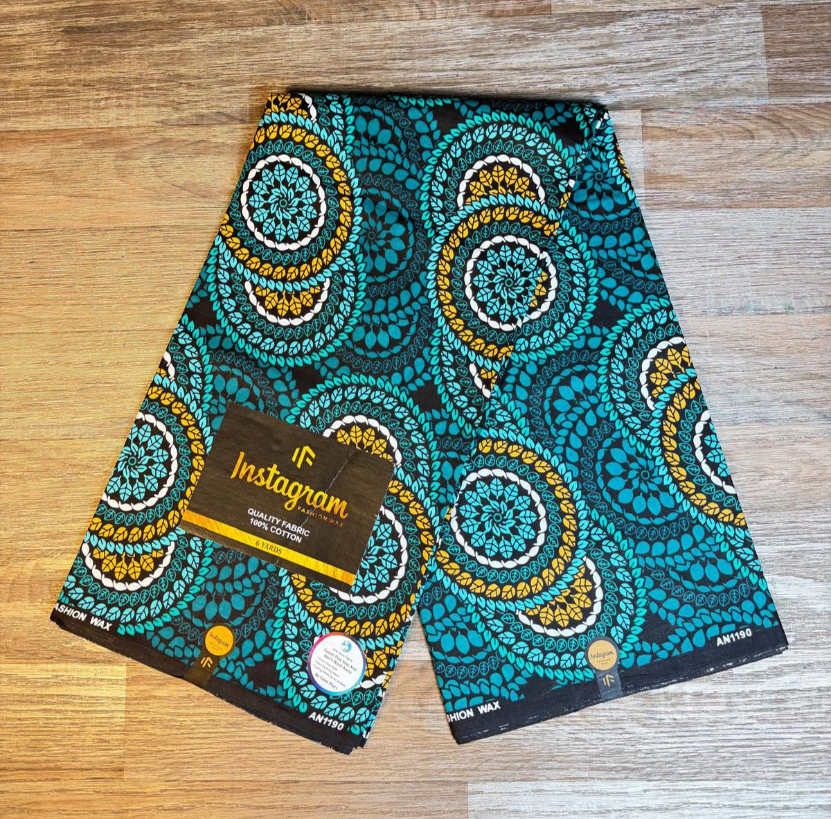 Tissus Wax Africain Ankara 1 à 6 yards Wax "Instagram" 100% Coton