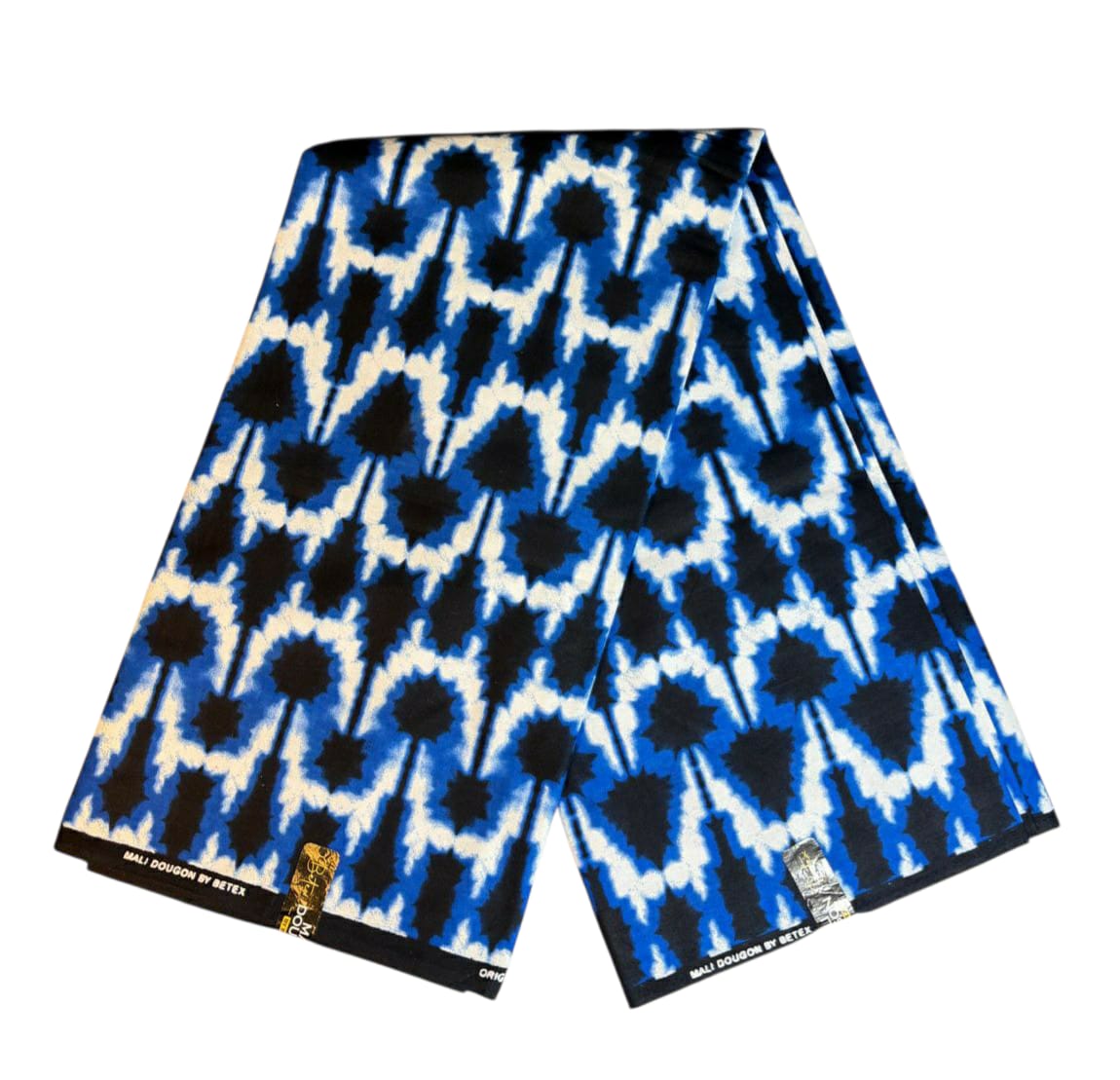 Tissus Wax 1 à 6 yards Wax Africain Wax 100 %Coton  Ankara Bleu