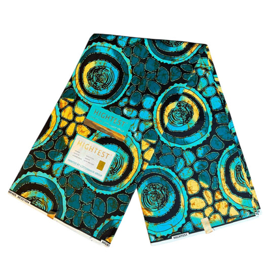 Tissus Wax Africain Ankara  1 à 12 yards Wax Hightest  100% Coton