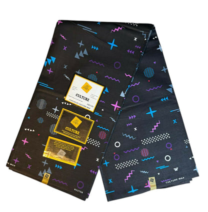 Tissus Wax Africain Ankara 1 à 6 yards Wax "Culture" 100% Coton