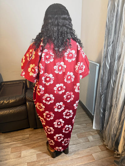 Robe Femme longue Wax  Aso Oke  Caftan  100% Coton