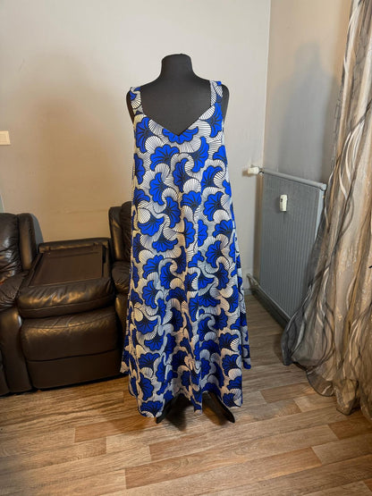 Robe Femme Wax Africain Wax Hitaget Ankara Robe  Ovale Longue Fleurs de Mariage