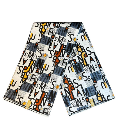 Tissus Wax Africain"  1 à 12 yards Wax Silver and Golden  100% Coton Ankara