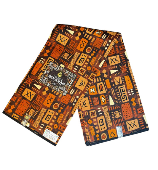Tissus Wax Africain Ankara 1 à 12 yards Wax Vintage Bogolan Collection 100% Coton