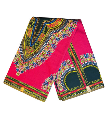 Tissus Wax "1 à 12 yards Wax  Africain Wax 100% Coton Dashiki Rose