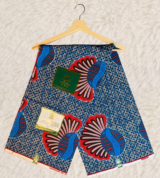 Tissus Wax Africain 6 yards Wax ABC" England  Original Ankara 100% Coton