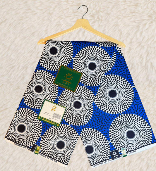 Tissus Wax Africain 6 yards Wax ABC England Original Ankara 100% Coton