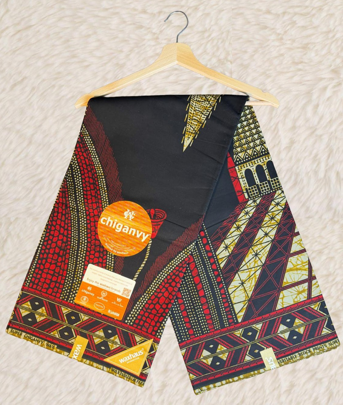 Tissus Wax Africain Ankara 6 yards Wax "Chiganvy" 100% Coton"