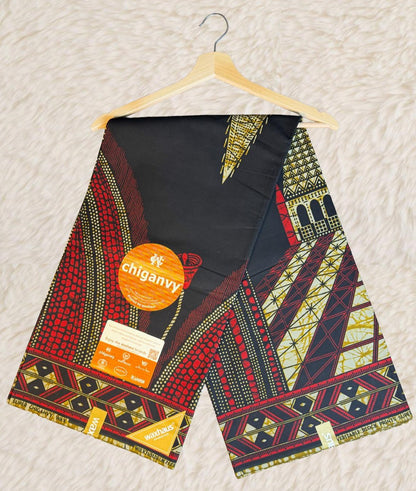 Tissus Wax Africain Ankara 6 yards Wax "Chiganvy" 100% Coton"