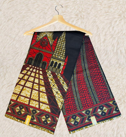 Tissus Wax Africain Ankara 6 yards Wax "Chiganvy" 100% Coton"