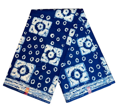 Tissus Wax 1 à 12 yards Wax Africain Wax 100 % Bleu