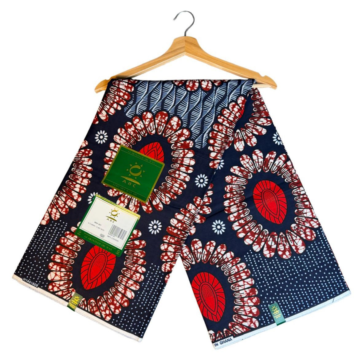 Tissus Wax Africain 6 yards Wax " ABC DU GHANA Original" Ankara 100% Coton