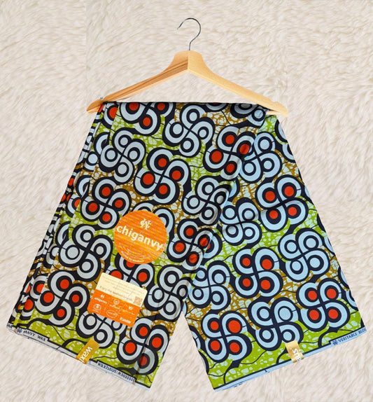 Tissus Wax Africain" Ankara 6 yards wax Chiganvy" Premium 100% Coton " Design