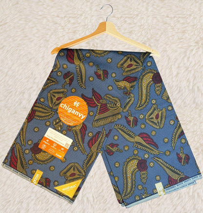 Tissus Wax Africain Ankara 6 yards Wax "Chiganvy" 100% Coton"