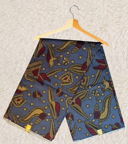Tissus Wax Africain Ankara 6 yards Wax "Chiganvy" 100% Coton"