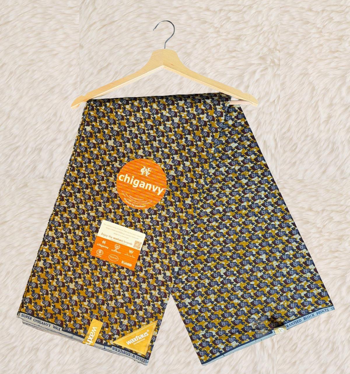 Tissus Wax Africain Ankara 6 yards Wax "Chiganvy" 100% Coton"