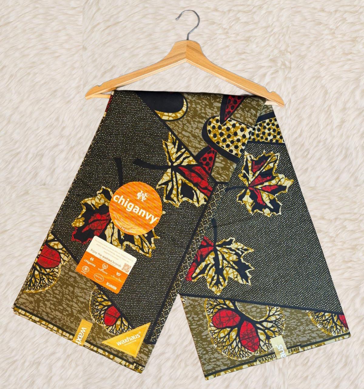 Tissus Wax Africain Ankara 6 yards Wax "Chiganvy" 100% Coton"