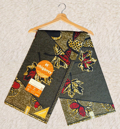 Tissus Wax Africain Ankara 6 yards Wax "Chiganvy" 100% Coton"