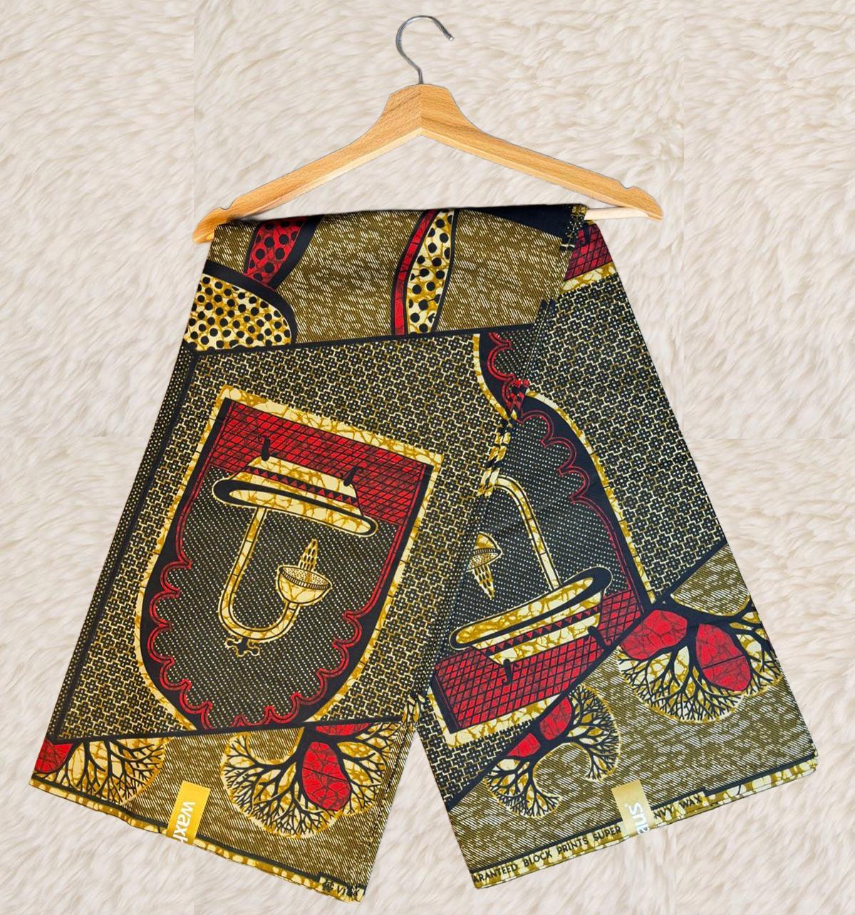 Tissus Wax Africain Ankara 6 yards Wax "Chiganvy" 100% Coton"