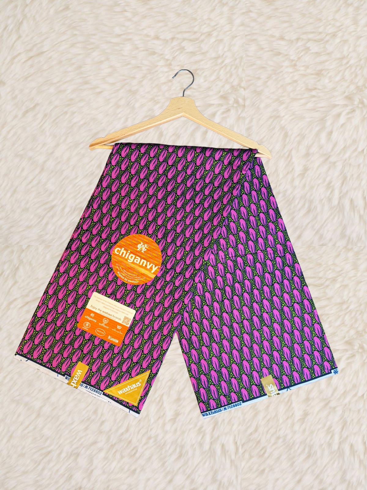 Tissus Wax Africain Ankara 6 yards Wax "Chiganvy" 100% Coton"