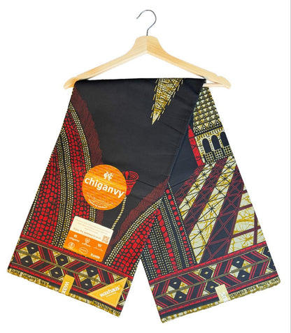 Tissus Wax Africain Ankara 6 yards Wax "Chiganvy" 100% Coton"