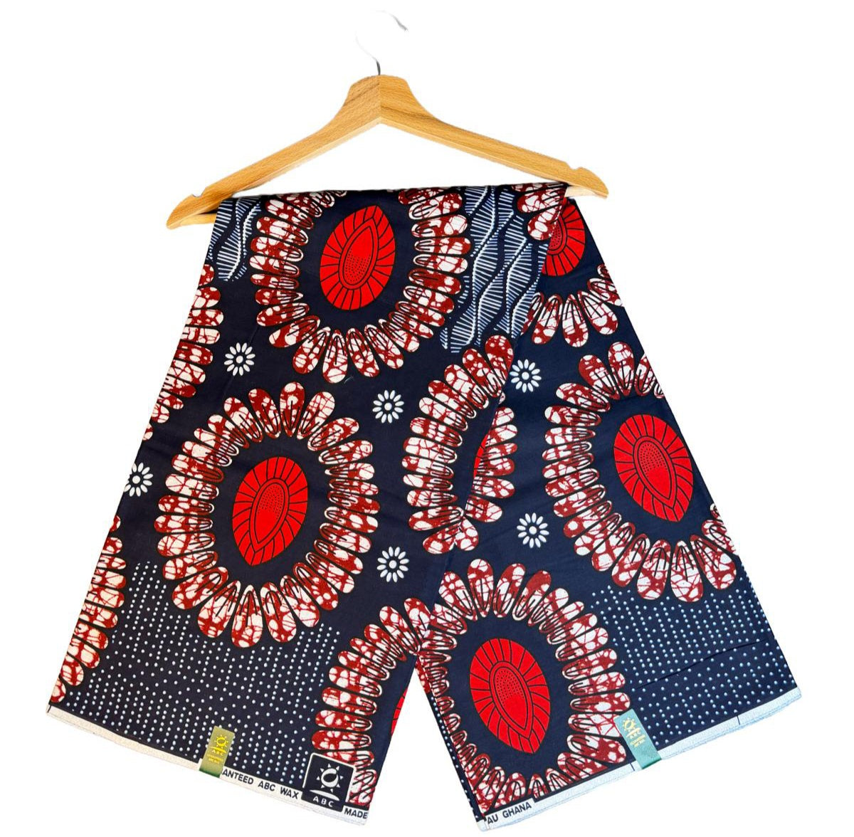 Tissus Wax Africain 6 yards Wax " ABC DU GHANA Original" Ankara 100% Coton