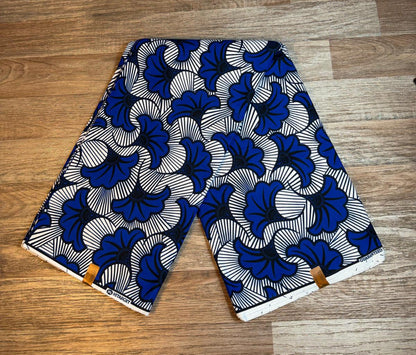 Tissus Wax 1 a 12 yards Wax Africain Wax 100% Coton Fleur de Mariage Bleu