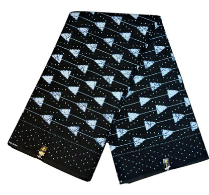 Tissus Wax Africain  1 à 6 yards Wax Mali Dogon Original 100% Coton Indigo Bleu