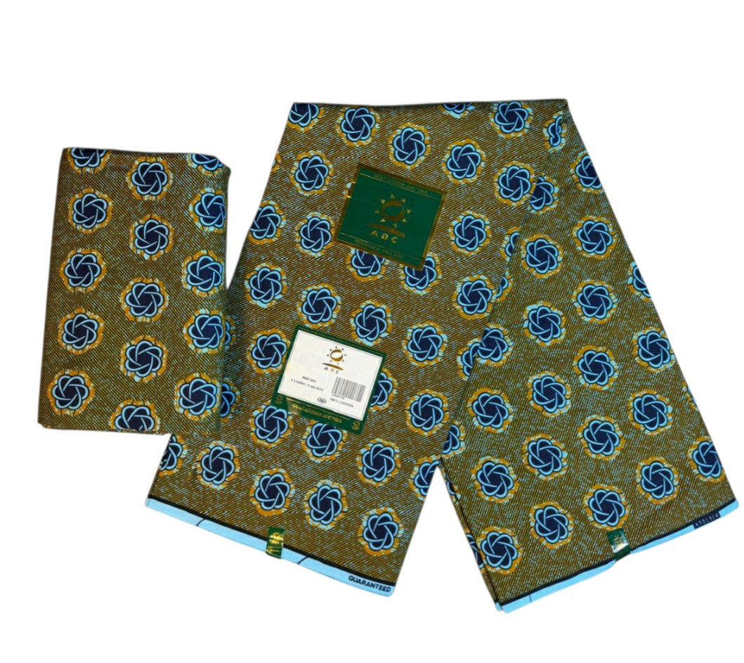 Tissus Wax Africain 1 à 12 yards Wax ABC" England  Original Ankara 100% Coton