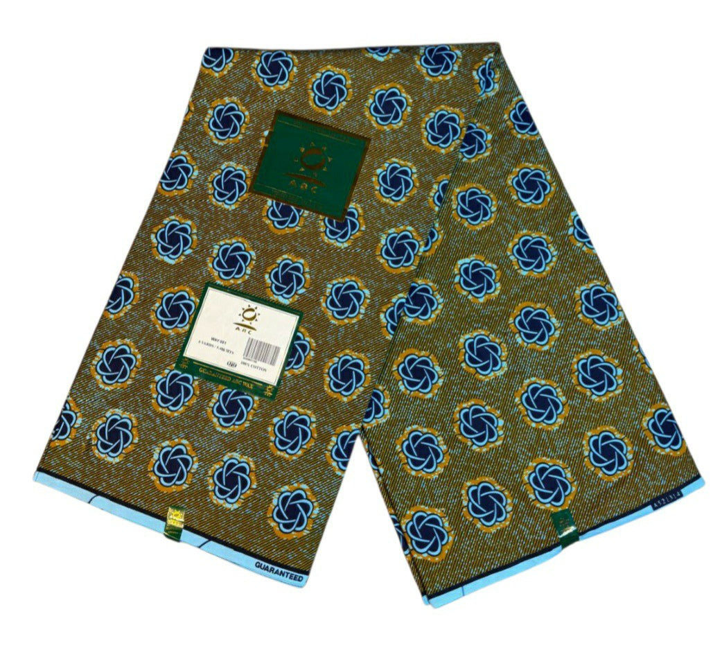 Tissus Wax Africain 1 à 12 yards Wax ABC" England  Original Ankara 100% Coton