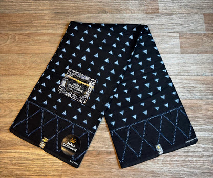 Tissus Wax  1 à 6 yards Wax Africain Wax 100% Coton Indigo Bleu