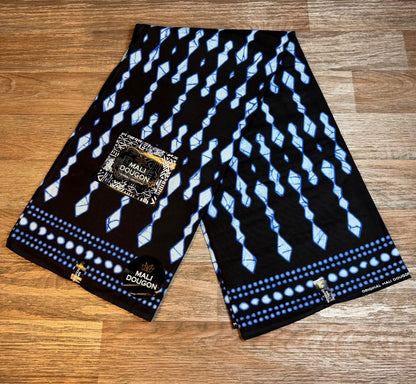 Tissus Wax 1 à 6 yards Wax Africain Wax 100 %Coton Indigo Bleu