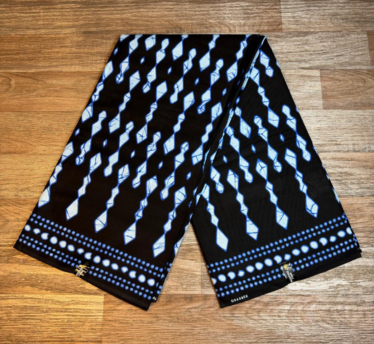 Tissus Wax 1 à 6 yards Wax Africain Wax 100 %Coton Indigo Bleu