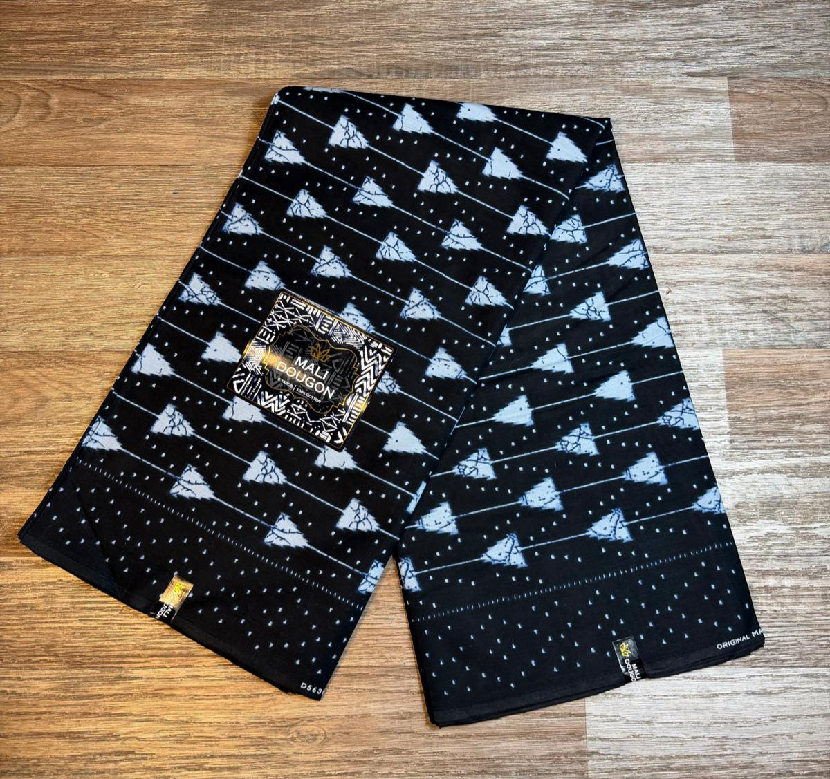 Tissus Wax  1 à 6 yards Wax Africain Wax 100% Coton Indigo Bleu