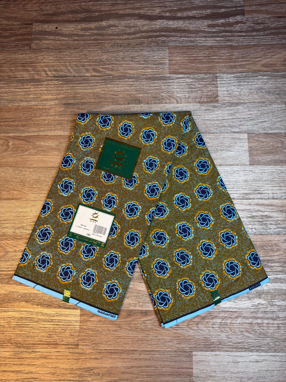 Tissus Wax 1 à 12 yards" Wax abc Africain Wax 100% Coton Ankara.