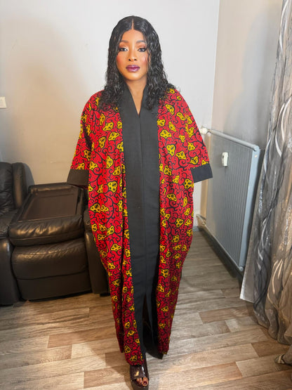 Robe Femme Longue Wax Africain" Wax Et  Aso Oké "  Ankara 100% Coton