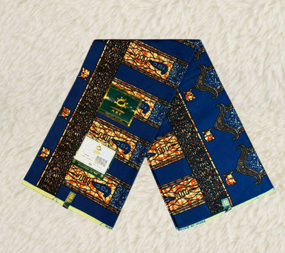 Tissus Wax Africain 6 yards Wax " ABC DU GHANA Original" Ankara 100% Coton