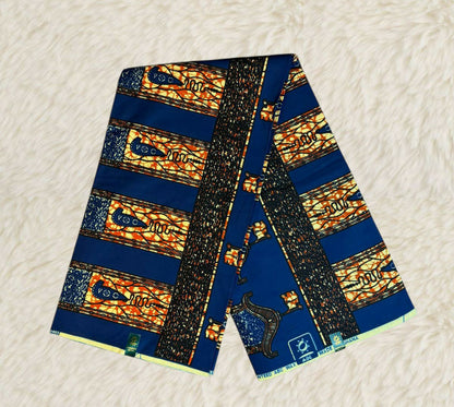 Tissus Wax Africain 6 yards Wax " ABC DU GHANA Original" Ankara 100% Coton