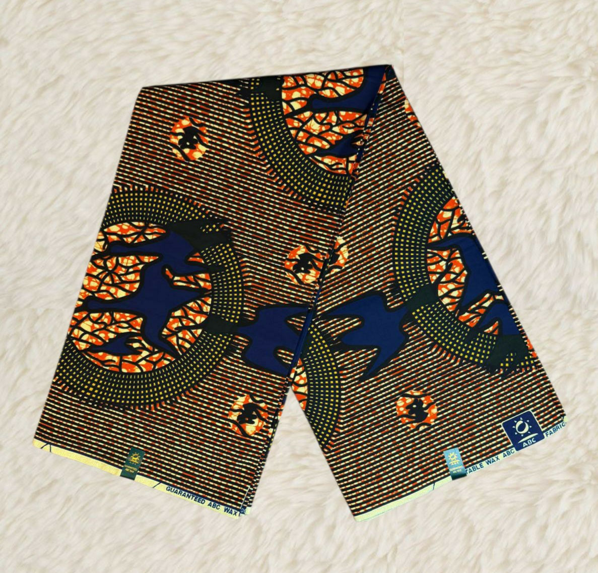 Tissus Wax Africain 6 yards Wax " ABC DU GHANA Original" Ankara 100% Coton
