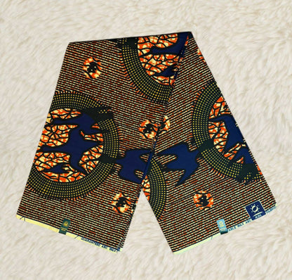 Tissus Wax Africain 6 yards Wax " ABC DU GHANA Original" Ankara 100% Coton