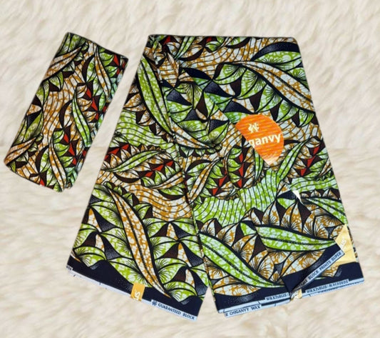 Tissus Wax Africain Ankara 6 yards Wax "Chiganvy" Premium 100% Coton"