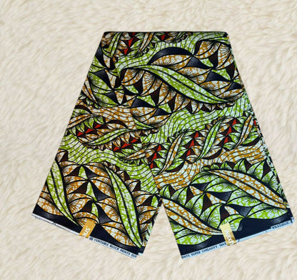 Tissus Wax Africain Ankara 6 yards Wax "Chiganvy" Premium 100% Coton"