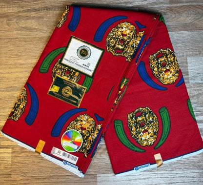 Tissus Wax 1 à 12 yards Wax Africain Wax 100 %Coton Igbo  Odogun" Ankara