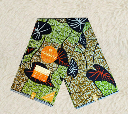Tissus Wax Africain Ankara 6 yards Wax "Chiganvy"  100% Coton"