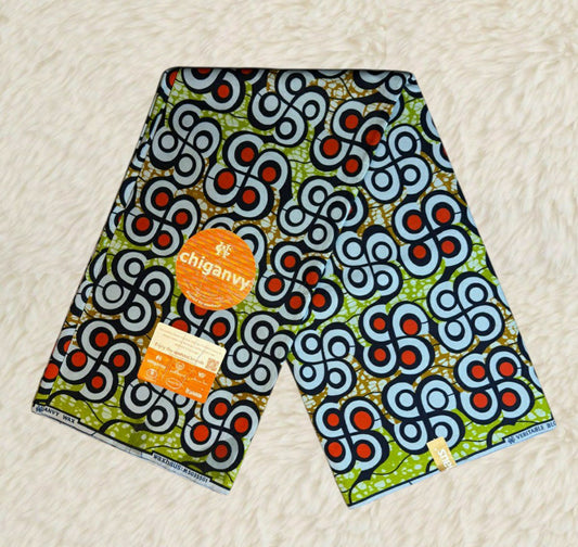 Tissus Wax Africain" Ankara 6 yards wax Chiganvy" 100% Coton "