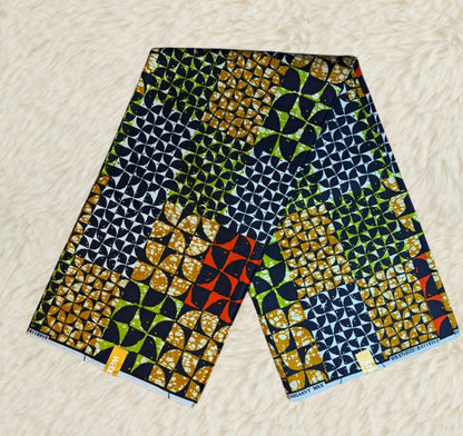 Tissus Wax Africain Ankara 6 yards Wax "Chiganvy" Premium 100% Coton