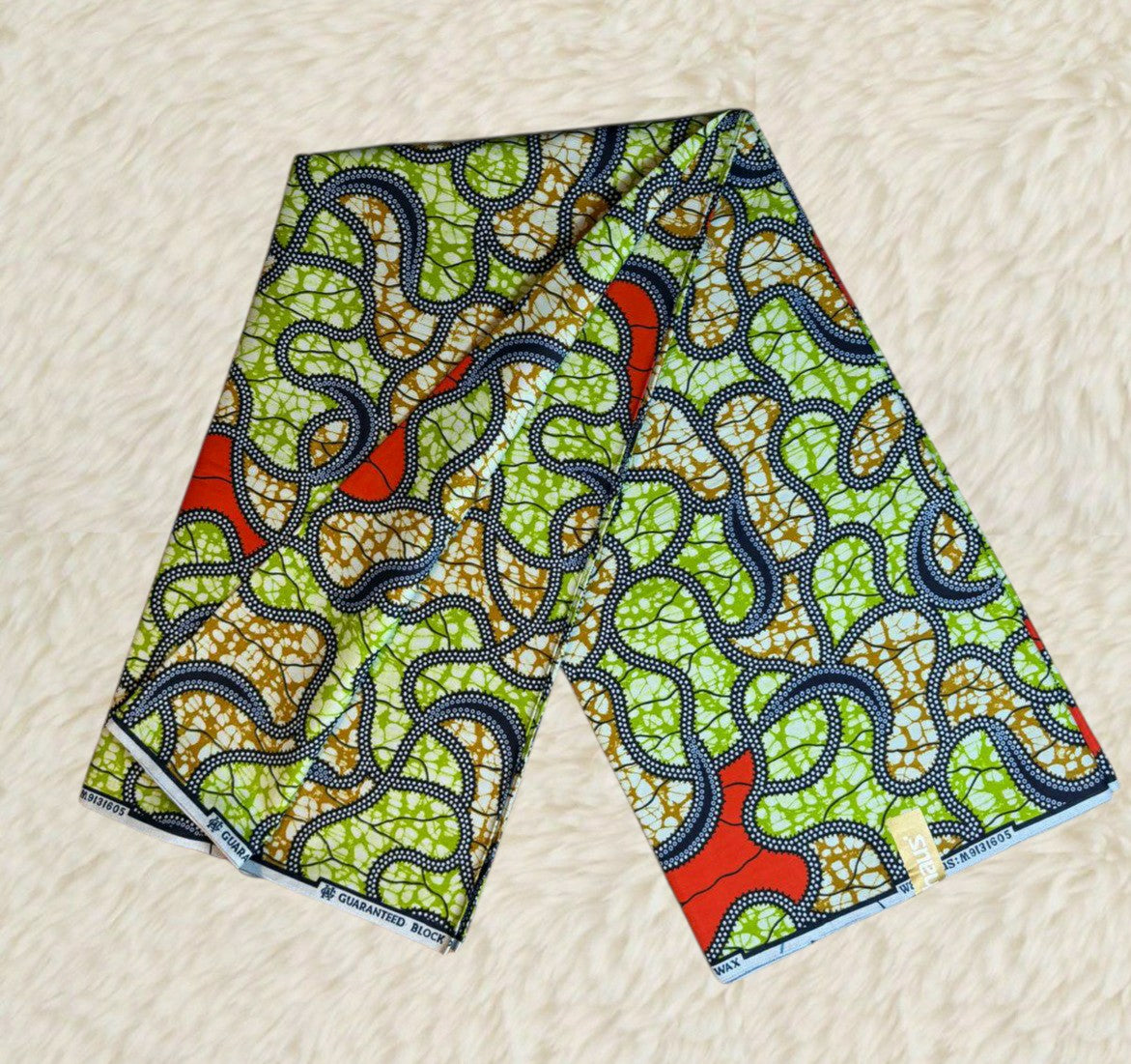 Tissus Wax Africain" Ankara 6 yards Wax Chiganvy"Premium 100% Coton"