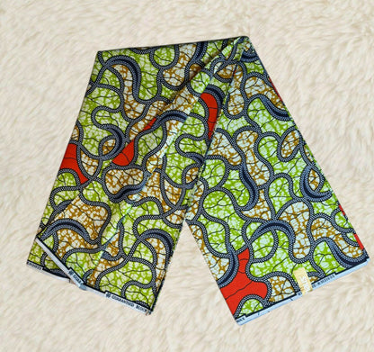 Tissus Wax Africain" Ankara 6 yards Wax Chiganvy"Premium 100% Coton"