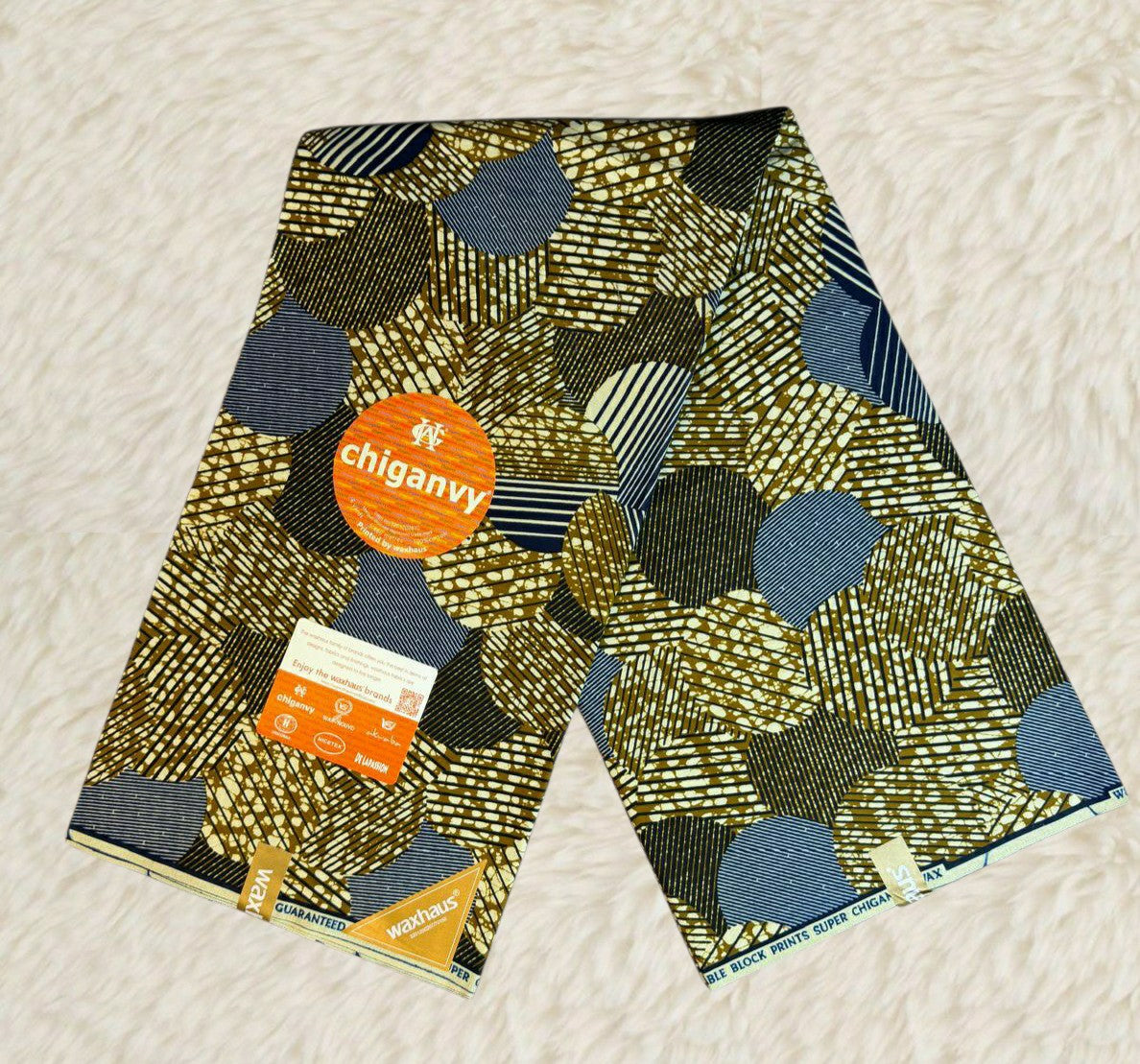 Tissus Wax Chiganvy  6 yards Wax "Africain 100% Coton"6