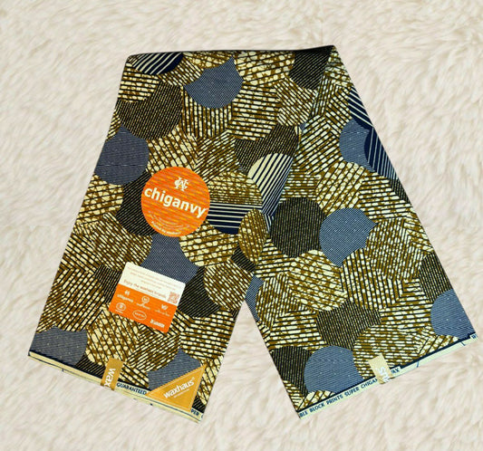 Tissus Wax Chiganvy  6 yards Wax "Africain 100% Coton"6